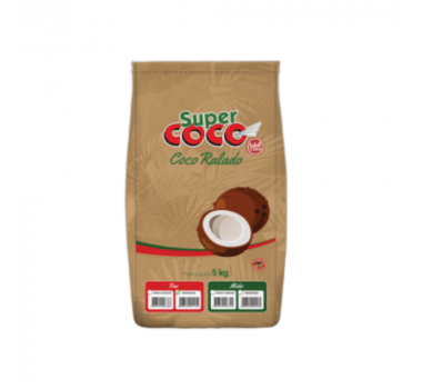 Coco Ralado Médio 5 kg SuperCoco Adel Coco