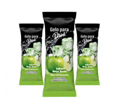 Gelo Sabor Maça Verde 250 gr Rio Novo