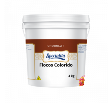 Creme Flocos Colorido Chiclete 4 Kg Specialitá Chocolat