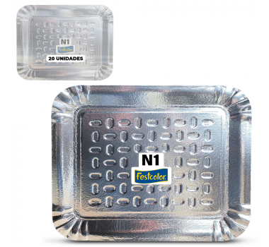 Bandeja Laminada Festcolor N1 20 Unidades Bolos e Salgados 