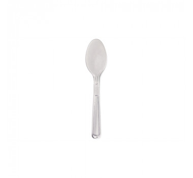 Colher Plástica Refeição Cristal Reforçada Cx 500 unidades