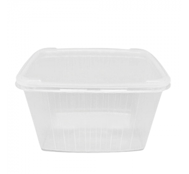 Pote Transparente Retangular 1 Lt com 30 un Kopus