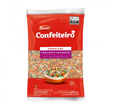 Granulado Crocante Colorido 1,01kg Conf Harald