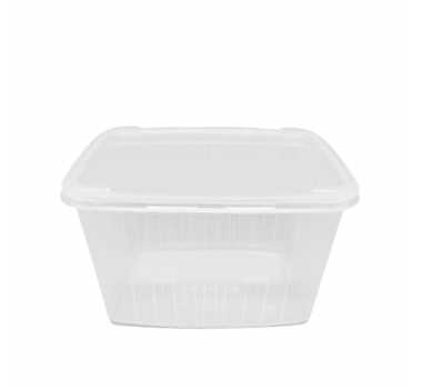 Pote Transparente Retangular 1,8 Lt com 30 un Kopus