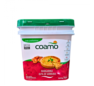 Margarina 80% Sem Sal 14,5 Kg Coamo