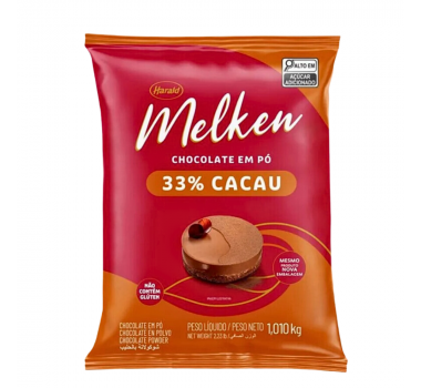 Chocolate em pó 33% 1,01kg Melken Harald
