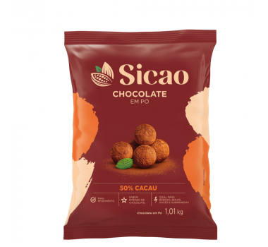 Chocolate em pó 50% 1,01kg Sicao