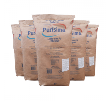 Kit 5 Leite em Pó Integral Purísima 25 Kg