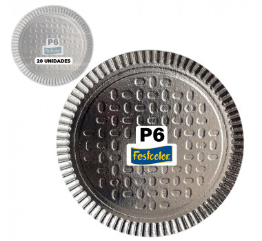 Prato Laminado Festcolor P6 20 Unidades Bolos e Salgados 