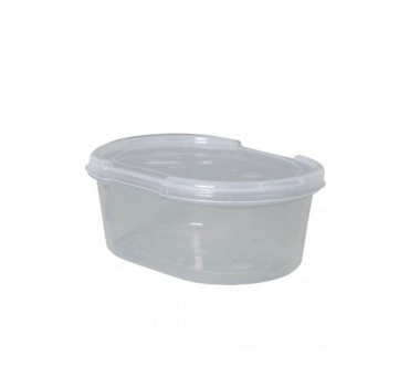 Pote Prack 1,5 Litro Oval Transp. com 25 unidades sem tampa
