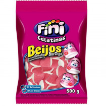Balas de Gelatina Beijo de Morango Fini 250g
