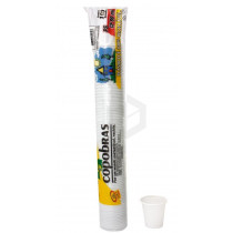 Copo Copobras 80 ML Branco 100 UNID