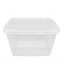 Pote Retangular Transparente  2 L Com 30 Un Kopus 