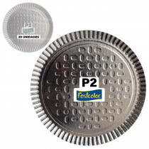 Prato Laminado Festcolor P2 20 Unidades Bolos e Salgados 