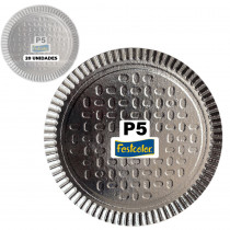 Prato Laminado Festcolor P5 20 Unidades Bolos e Salgados 
