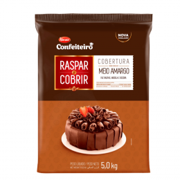Cobertura Meio Amargo 5kg Raspar e Cobrir Conf Harald