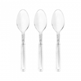 Colher Branca com 50 unidades Straw Sobremesa 