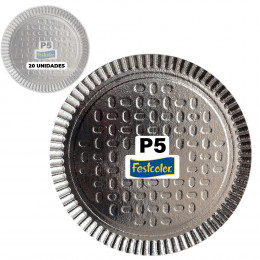 Prato Laminado Festcolor P5 20 Unidades Bolos e Salgados 
